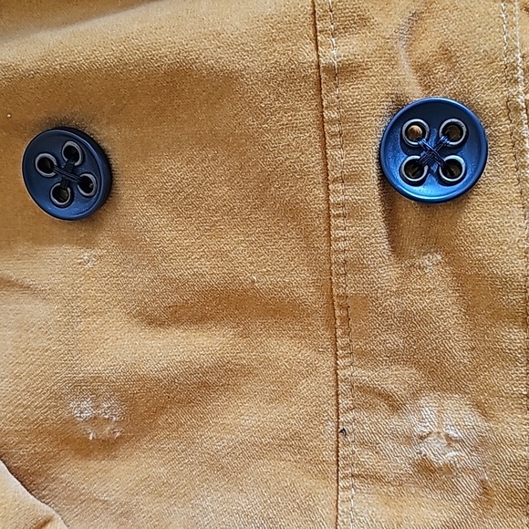 Yellow velvet double breasted coat size xxl - Picture 4 of 5